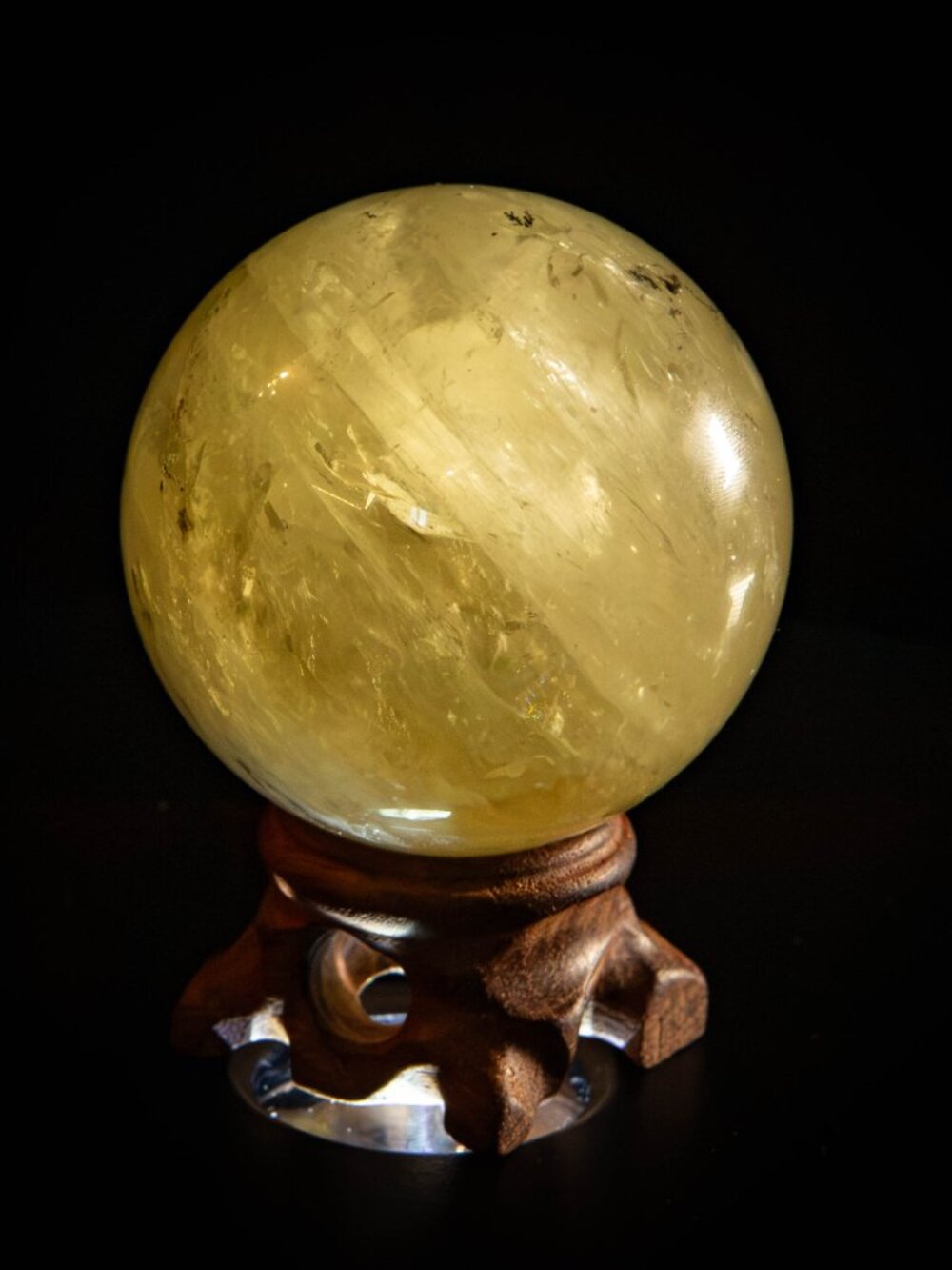 Genuine Natural Citrine Quartz Sphere 2.25" Untreated Crystal Ball